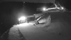 Modrá sjezdovka - dojezd k lanové dráze