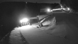 Modrá sjezdovka - dojezd k lanové dráze