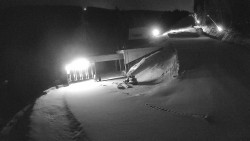 Modrá sjezdovka - dojezd k lanové dráze