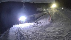 Modrá sjezdovka - dojezd k lanové dráze