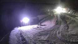 Modrá sjezdovka - dojezd k lanové dráze