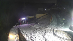 Modrá sjezdovka - dojezd k lanové dráze