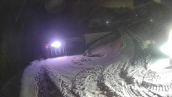 Modrá sjezdovka - dojezd k lanové dráze