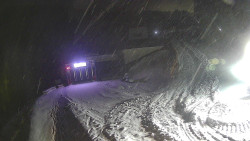 Modrá sjezdovka - dojezd k lanové dráze