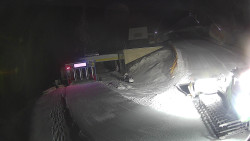 Modrá sjezdovka - dojezd k lanové dráze