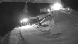 Modrá sjezdovka - dojezd k lanové dráze