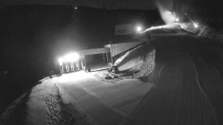 Modrá sjezdovka - dojezd k lanové dráze