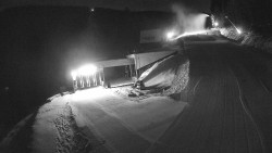 Modrá sjezdovka - dojezd k lanové dráze