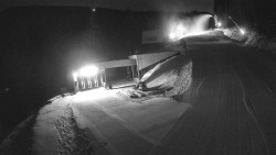 Modrá sjezdovka - dojezd k lanové dráze