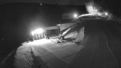 Modrá sjezdovka - dojezd k lanové dráze