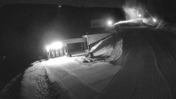 Modrá sjezdovka - dojezd k lanové dráze