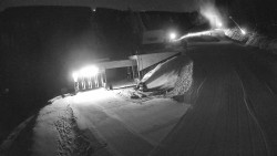 Modrá sjezdovka - dojezd k lanové dráze