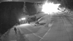 Modrá sjezdovka - dojezd k lanové dráze