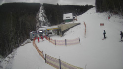 Modrá sjezdovka - dojezd k lanové dráze