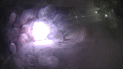 Modrá sjezdovka - dojezd k lanové dráze