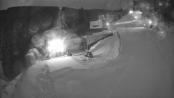 Modrá sjezdovka - dojezd k lanové dráze