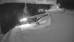 Modrá sjezdovka - dojezd k lanové dráze