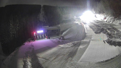 Modrá sjezdovka - dojezd k lanové dráze