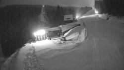 Modrá sjezdovka - dojezd k lanové dráze