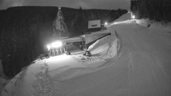 Modrá sjezdovka - dojezd k lanové dráze