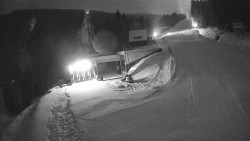 Modrá sjezdovka - dojezd k lanové dráze