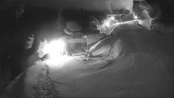 Modrá sjezdovka - dojezd k lanové dráze