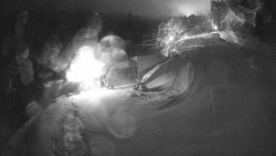 Modrá sjezdovka - dojezd k lanové dráze