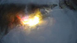 Modrá sjezdovka - dojezd k lanové dráze