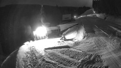 Modrá sjezdovka - dojezd k lanové dráze