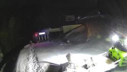 Modrá sjezdovka - dojezd k lanové dráze