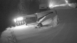 Modrá sjezdovka - dojezd k lanové dráze