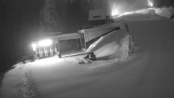 Modrá sjezdovka - dojezd k lanové dráze