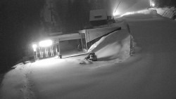 Modrá sjezdovka - dojezd k lanové dráze