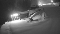 Modrá sjezdovka - dojezd k lanové dráze