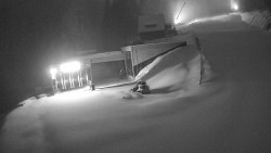 Modrá sjezdovka - dojezd k lanové dráze