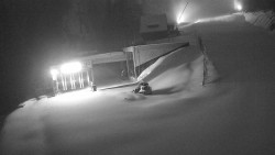 Modrá sjezdovka - dojezd k lanové dráze