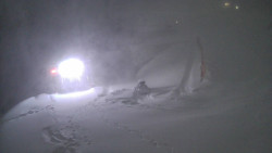 Modrá sjezdovka - dojezd k lanové dráze