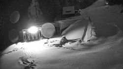 Modrá sjezdovka - dojezd k lanové dráze