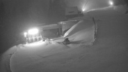 Modrá sjezdovka - dojezd k lanové dráze