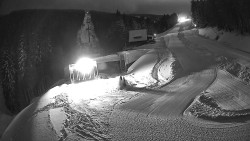 Modrá sjezdovka - dojezd k lanové dráze