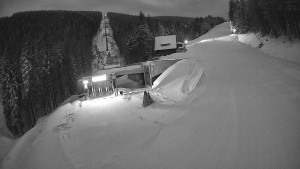 Červenohorské sedlo - Modrá sjezdovka - dojezd k lanové dráze - 4.1.2026 v 00:01 Červenohorské sedlo - Modrá sjezdovka - dojezd k lanové dráze - 4.1.2026 v 00:01