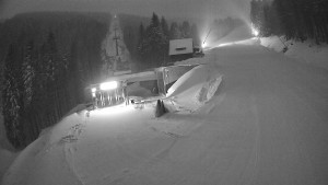 Červenohorské sedlo - Modrá sjezdovka - dojezd k lanové dráze - 4.1.2026 v 01:30 Červenohorské sedlo - Modrá sjezdovka - dojezd k lanové dráze - 4.1.2026 v 01:30