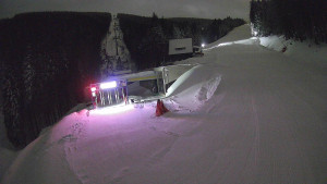 Červenohorské sedlo - Modrá sjezdovka - dojezd k lanové dráze - 4.1.2026 v 03:40 Červenohorské sedlo - Modrá sjezdovka - dojezd k lanové dráze - 4.1.2026 v 03:40