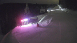 Modrá sjezdovka - dojezd k lanové dráze