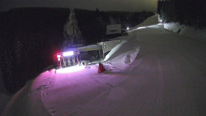 Červenohorské sedlo - Modrá sjezdovka - dojezd k lanové dráze - 4.1.2026 v 06:01 Červenohorské sedlo - Modrá sjezdovka - dojezd k lanové dráze - 4.1.2026 v 06:01