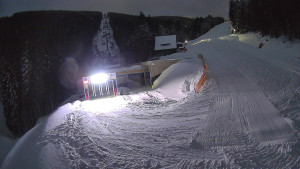 Červenohorské sedlo - Modrá sjezdovka - dojezd k lanové dráze - 4.1.2026 v 16:50 Červenohorské sedlo - Modrá sjezdovka - dojezd k lanové dráze - 4.1.2026 v 16:50