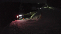 Modrá sjezdovka - dojezd k lanové dráze