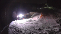 Modrá sjezdovka - dojezd k lanové dráze