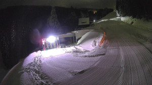 Červenohorské sedlo - Modrá sjezdovka - dojezd k lanové dráze - 4.1.2026 v 18:50 Červenohorské sedlo - Modrá sjezdovka - dojezd k lanové dráze - 4.1.2026 v 18:50