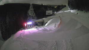 Červenohorské sedlo - Modrá sjezdovka - dojezd k lanové dráze - 4.1.2026 v 21:30 Červenohorské sedlo - Modrá sjezdovka - dojezd k lanové dráze - 4.1.2026 v 21:30